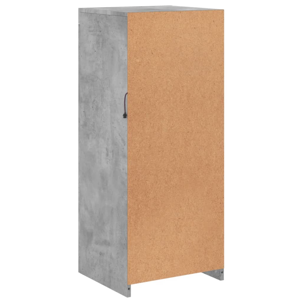 Skjenk Betonggrå med LED-lys 41x37x100 cm