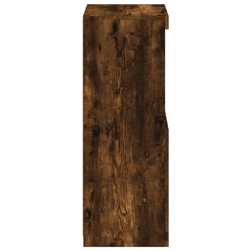 Skjenk Røkt Eik med LED-lys 41x37x100 cm