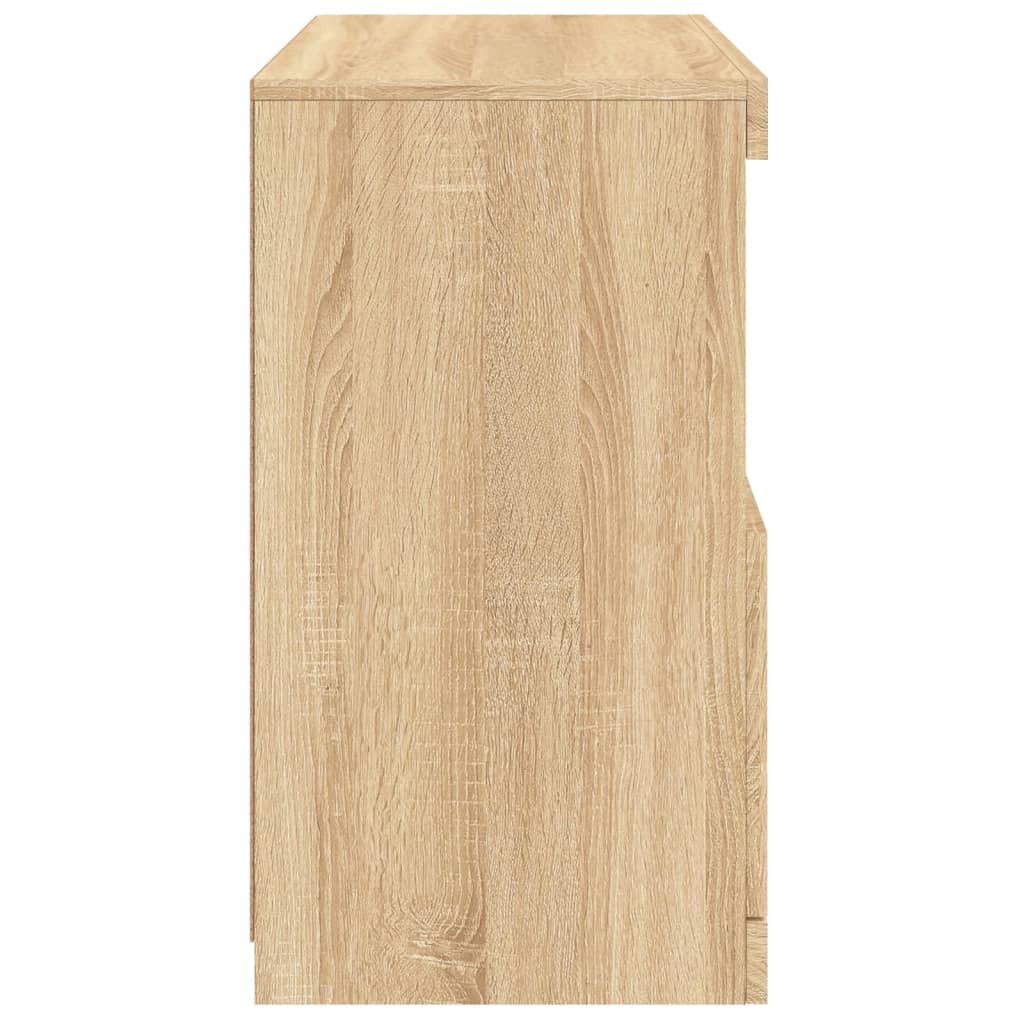 Skjenk Sonoma Eik med LED-lys 60x37x67 cm