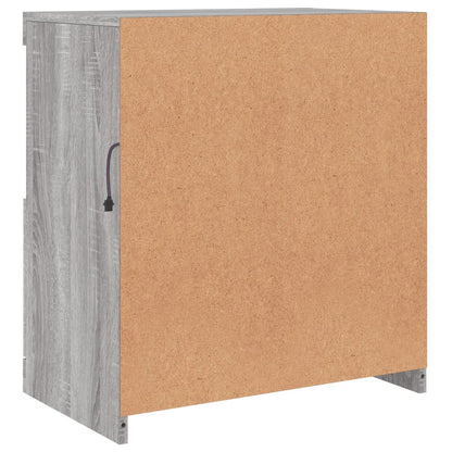 Skjenk Sonoma Grå med LED-lys 60x37x67 cm