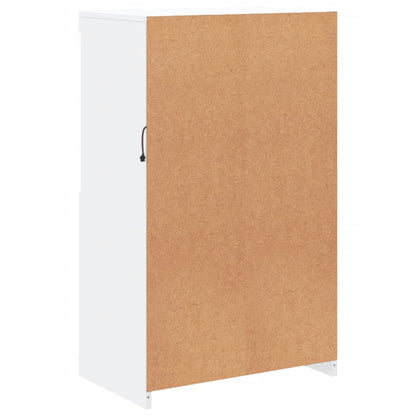 Skjenk Hvit med LED-lys 60,5x37x100 cm