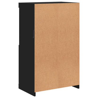 Skjenk Svart med LED-lys 60,5x37x100 cm