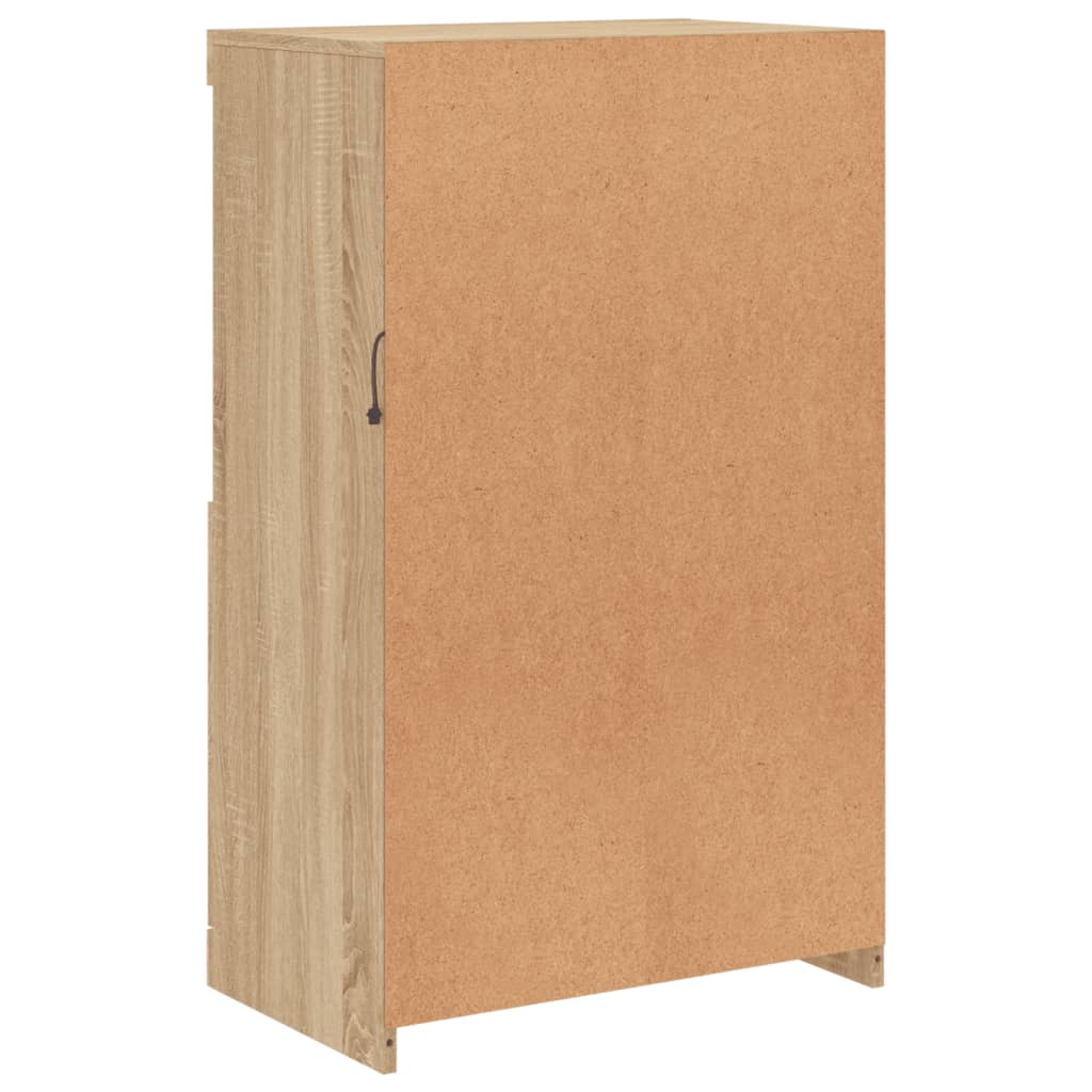 Skjenk Sonoma Eik med LED-lys 60,5x37x100 cm