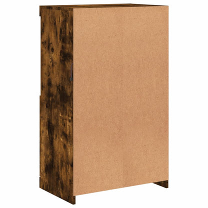 Skjenk Røkt Eik med LED-lys 60,5x37x100 cm