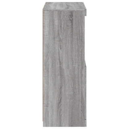 Skjenk Sonoma Grå med LED-lys 60,5x37x100 cm