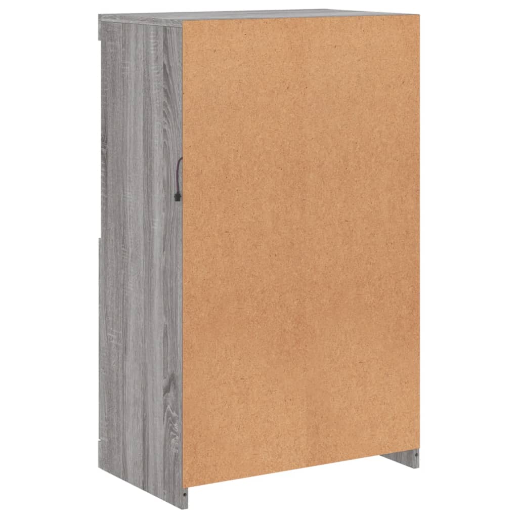 Skjenk Sonoma Grå med LED-lys 60,5x37x100 cm