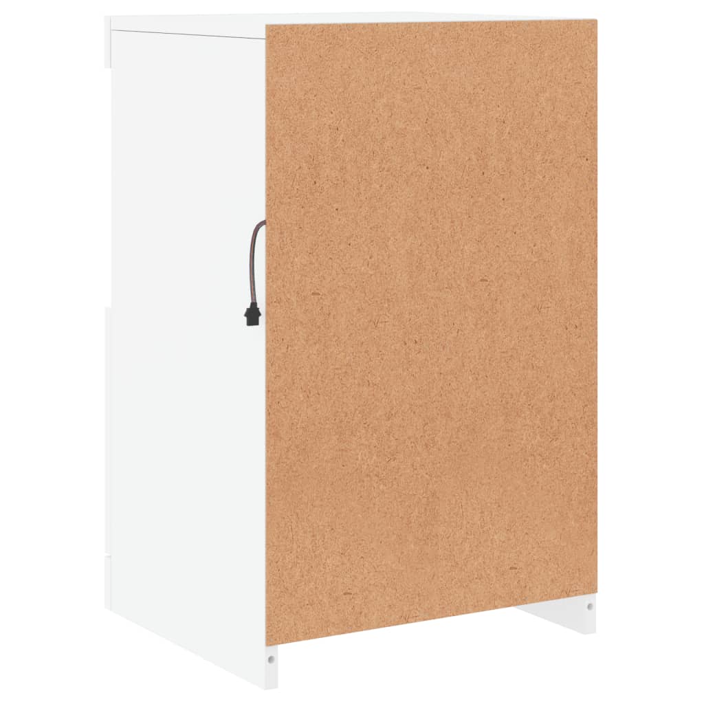 Skjenk Hvit med LED-lys 41x37x67 cm