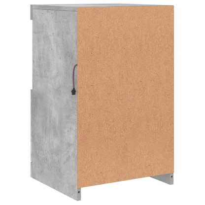 Skjenk Betonggrå med LED-lys 41x37x67 cm