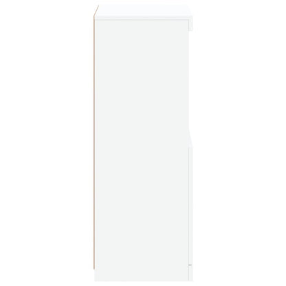 Skjenk Hvit med LED-lys 41x37x100 cm