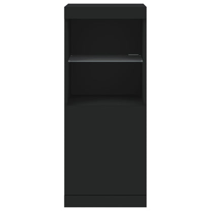 Skjenk Svart med LED-lys 41x37x100 cm