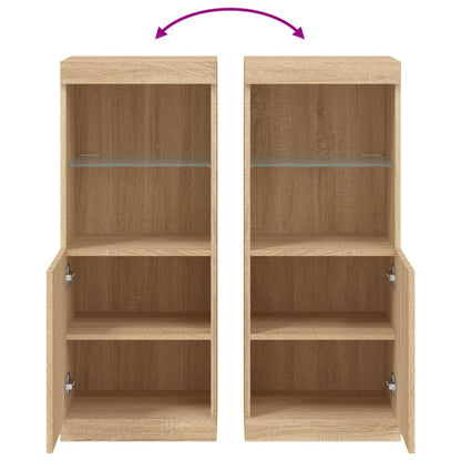 Skjenk Sonoma Eik med LED-lys 41x37x100 cm