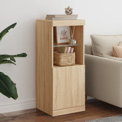 Skjenk Sonoma Eik med LED-lys 41x37x100 cm