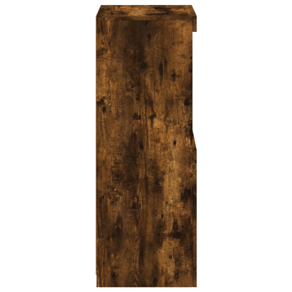 Skjenk Røkt Eik med LED-lys 41x37x100 cm