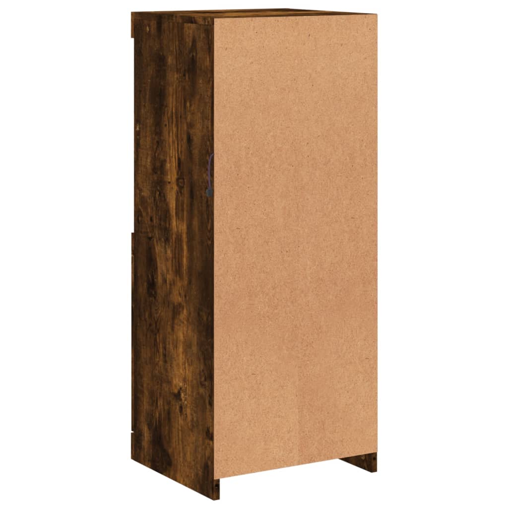 Skjenk Røkt Eik med LED-lys 41x37x100 cm