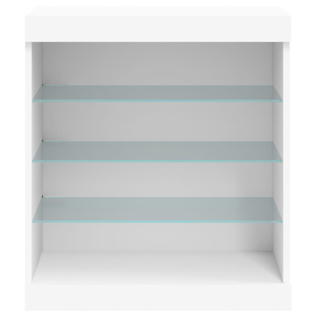 Skjenk Hvit med LED-lys 60,5x37x67 cm