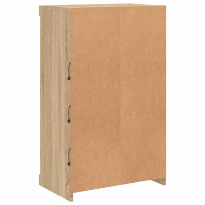 Skjenk Sonoma Eik med LED-lys 60,5x37x100 cm