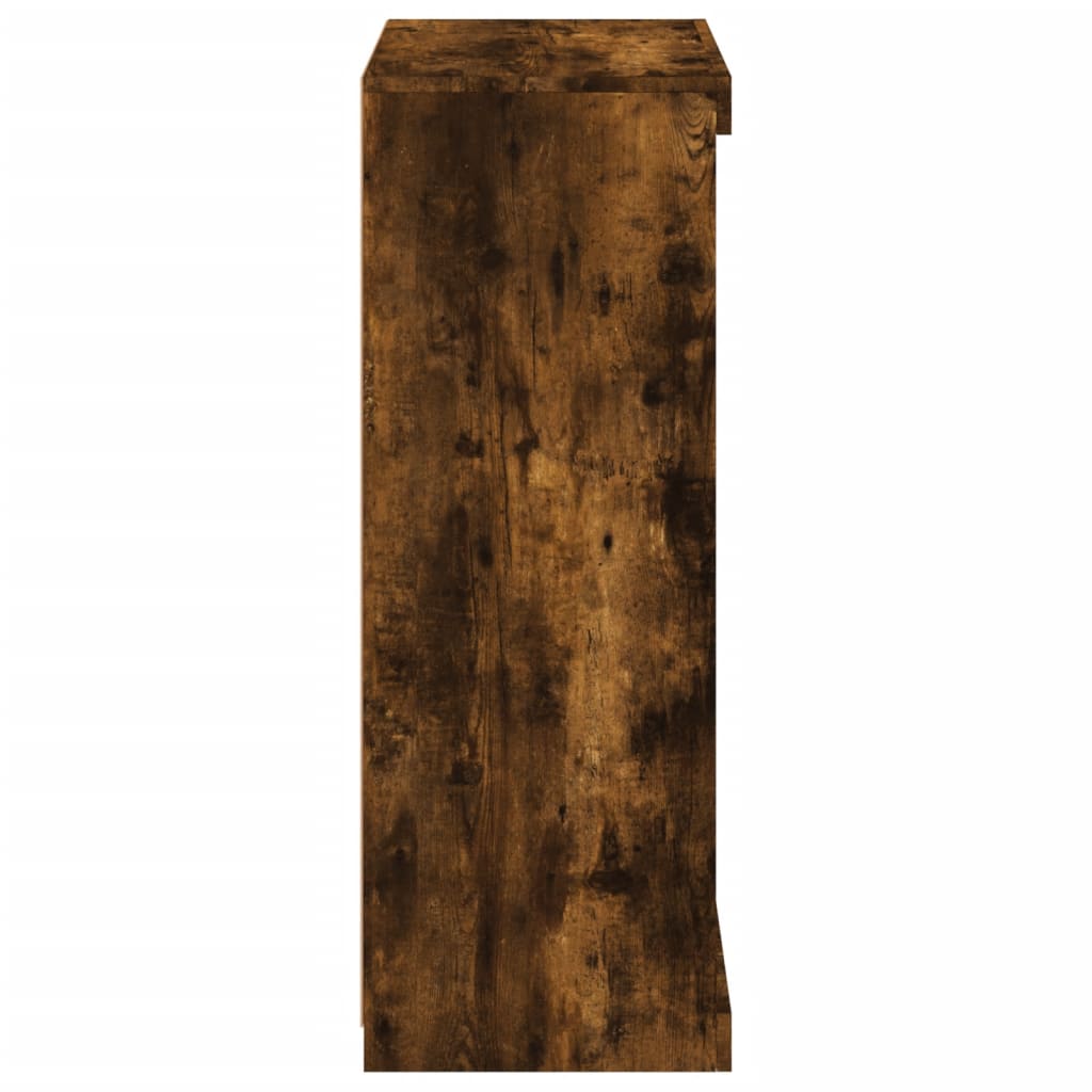 Skjenk Røkt Eik med LED-lys 60,5x37x100 cm