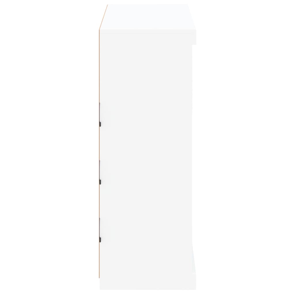 Skjenk Hvit med LED-lys 81x37x100 cm