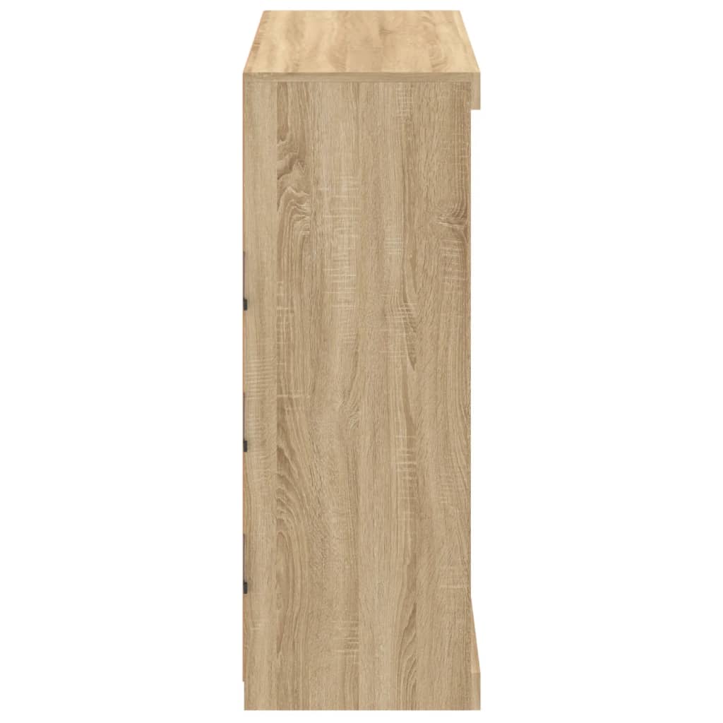 Skjenk Sonoma Eik med LED-lys 81x37x100 cm