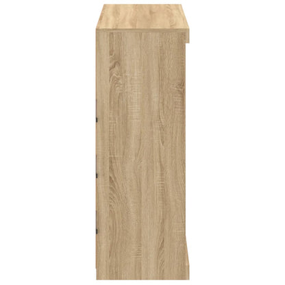 Skjenk Sonoma Eik med LED-lys 81x37x100 cm