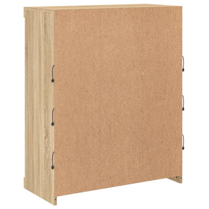 Skjenk Sonoma Eik med LED-lys 81x37x100 cm