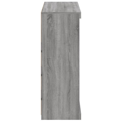 Skjenk Sonoma Grå med LED-lys 81x37x100 cm