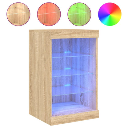 Skjenk Sonoma Eik med LED-lys 41x37x67 cm