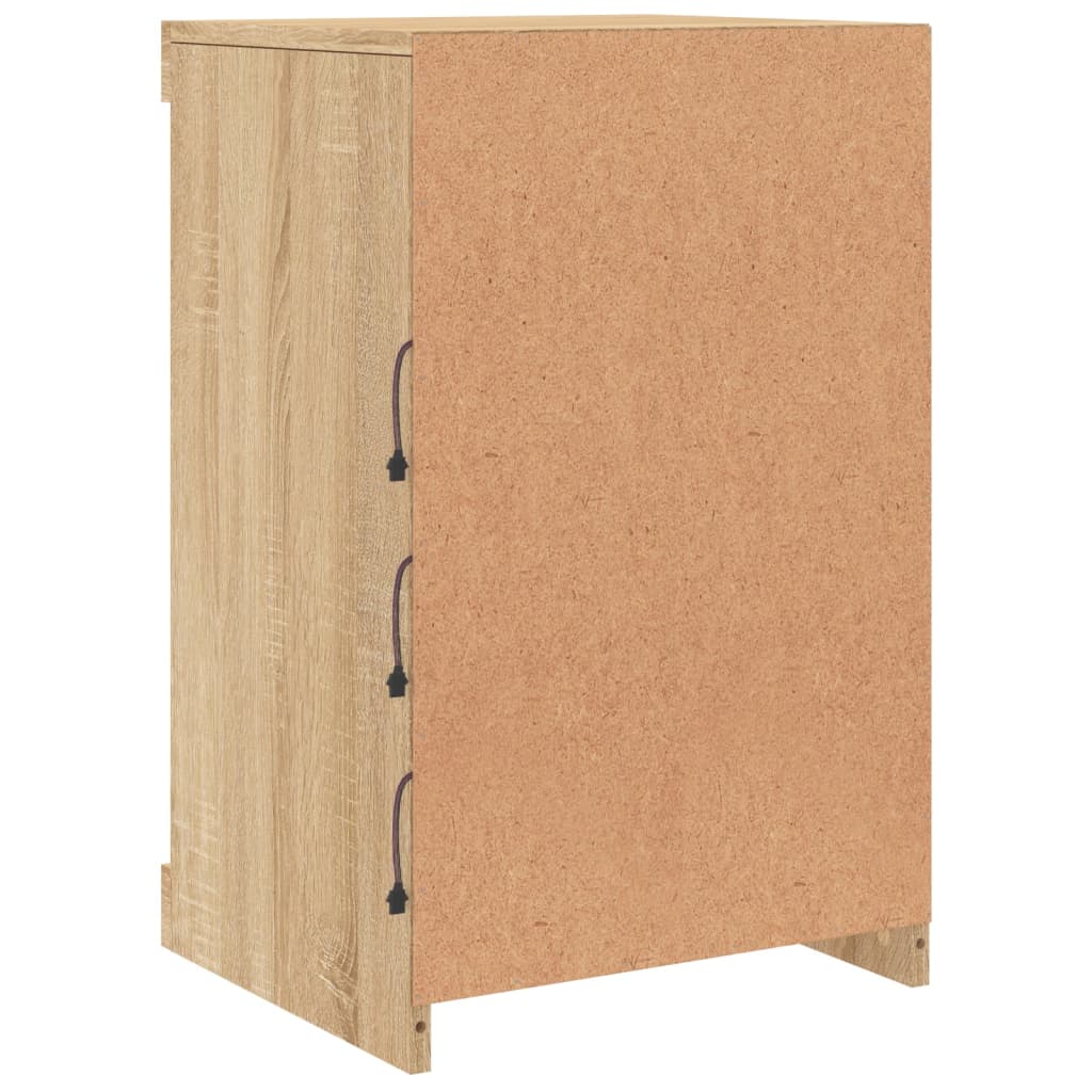 Skjenk Sonoma Eik med LED-lys 41x37x67 cm