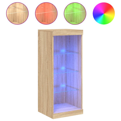Skjenk Sonoma Eik med LED-lys 41x37x100 cm