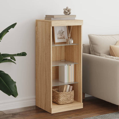 Skjenk Sonoma Eik med LED-lys 41x37x100 cm