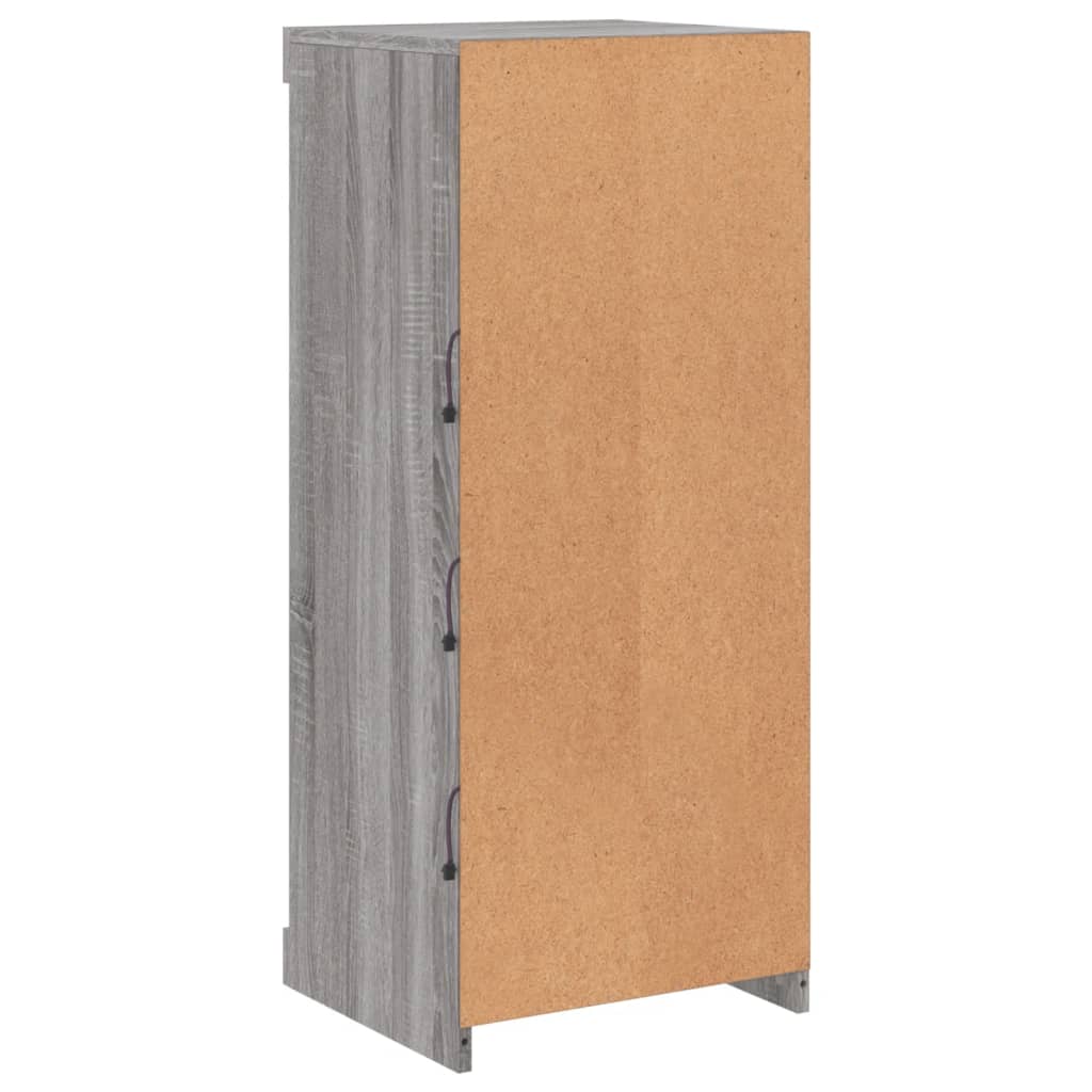 Skjenk Sonoma Grå med LED-lys 41x37x100 cm