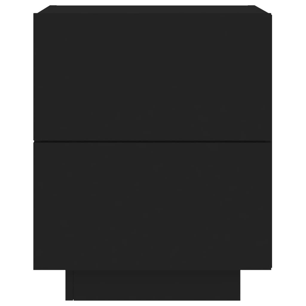 Nattbord Sengbord Svart med LED