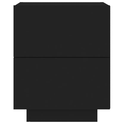 Nattbord Sengbord Svart med LED