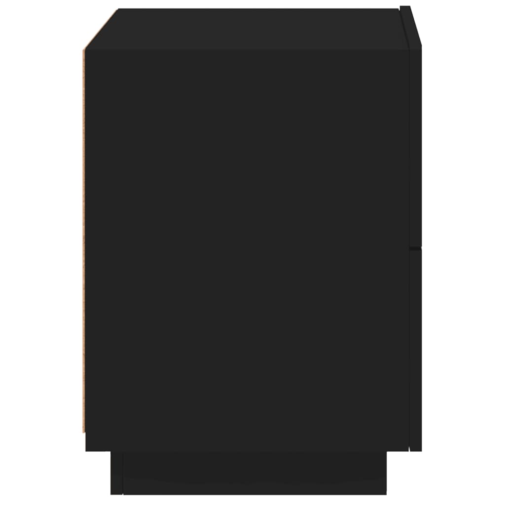 Nattbord Sengbord Svart med LED