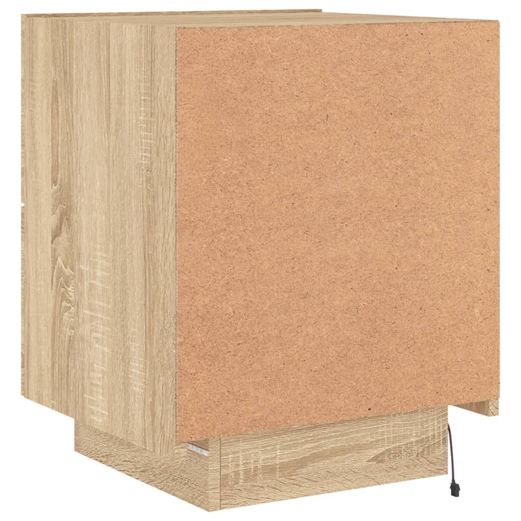 Nattbord Sengbord Sonoma Eik med LED