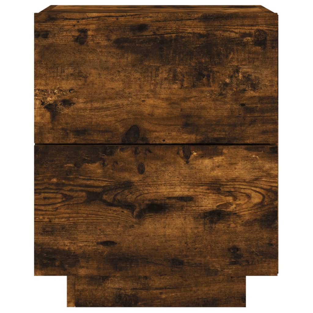 Nattbord Sengbord Røkt Eik med LED