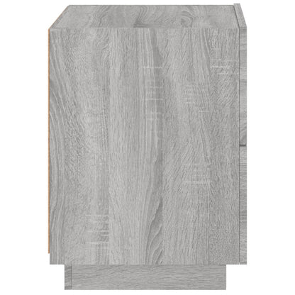 Nattbord Sengbord Sonoma Grå med LED