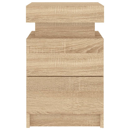 Nattbord Sengbord Sonoma Eik LED 35x39x55 cm