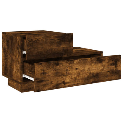 Nattbord Sengbord Røkt Eik med LED 70x36x40,5 cm