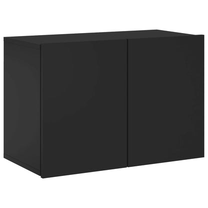 TV-benk Vegghengt svart 60x30x41 cm