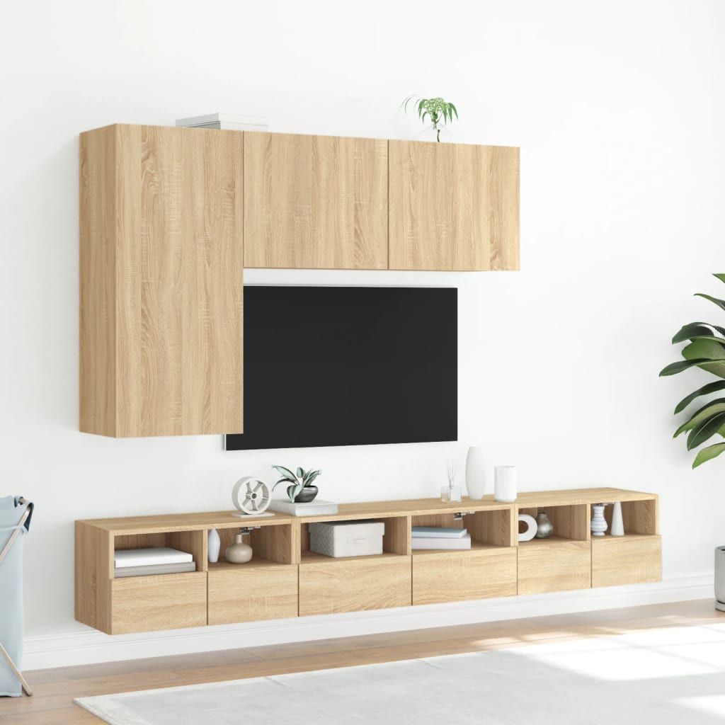 TV-benk Veggmontert sonoma eik 100x30x41 cm