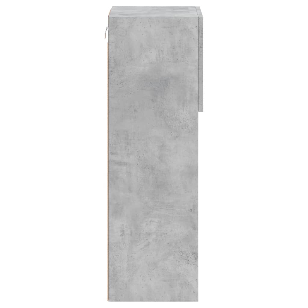 TV-Møbel Betonggrå TV-benk med LED-lys 30,5x30x90 cm