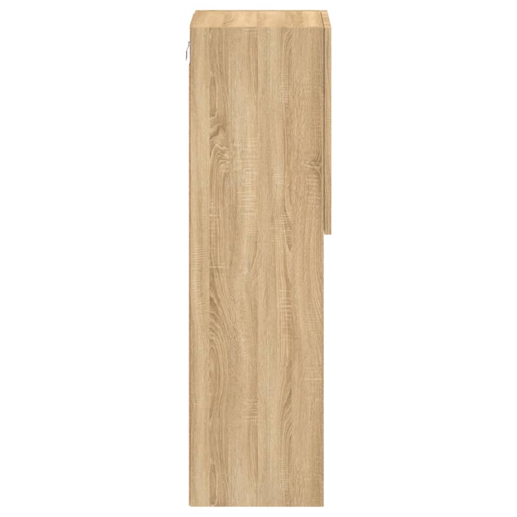 TV-Møbel Sonoma Eik TV-benk med LED-lys 2 stk 30,5x30x102 cm