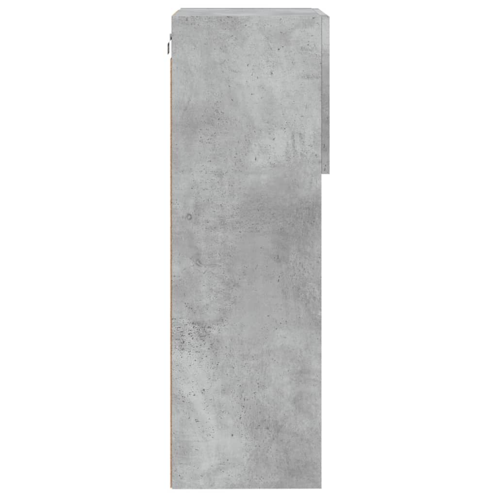 TV-Møbel Betonggrå TV-benk med LED-lys 40,5x30x90 cm