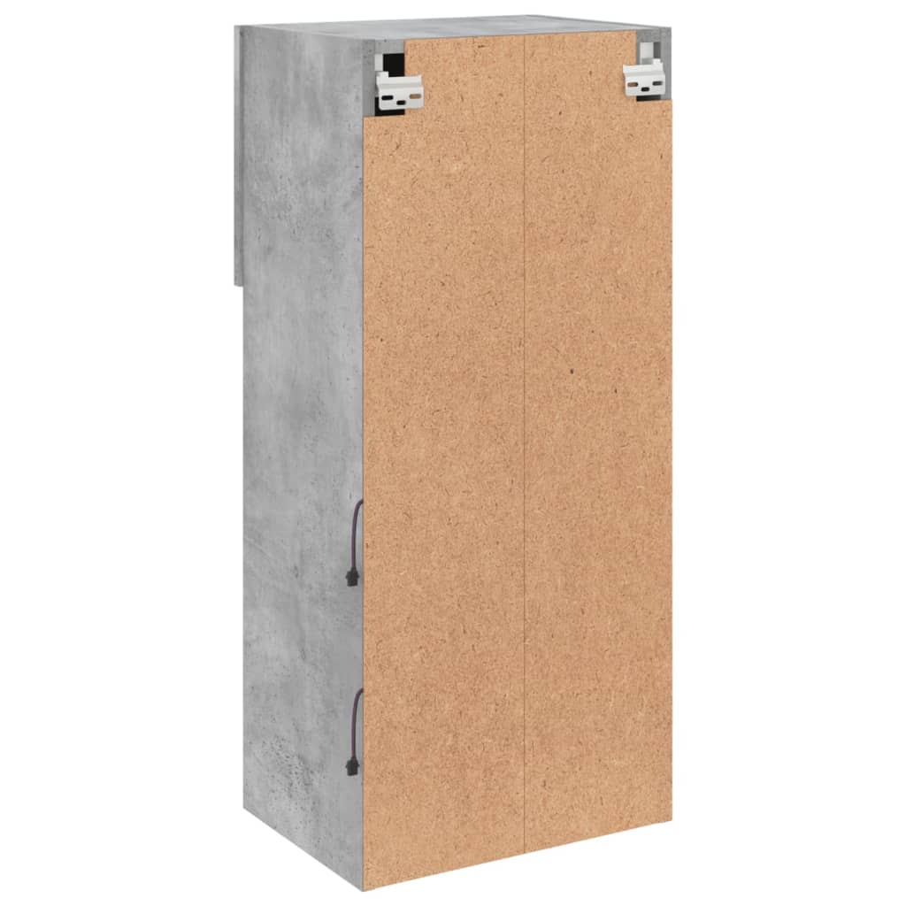 TV-Møbel Betonggrå TV-benk med LED-lys 40,5x30x90 cm