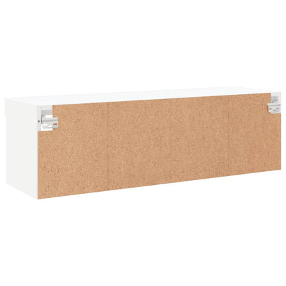 TV-Møbel Hvit TV-benk med LED 100x30x30 cm