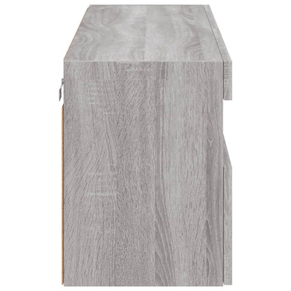TV-Møbel Sonoma Grå Vegghengt TV-benk med LED 100x30x40 cm