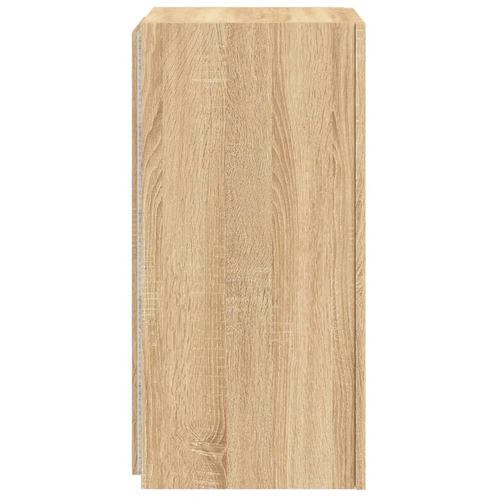 TV-Møbel Sonoma Eik Tv-benker med LED 2 stk 30,5x35x70 cm