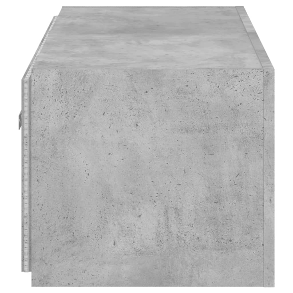 TV-Møbel Betonggrå Tv-benk med LED-lys 100x35x31 cm