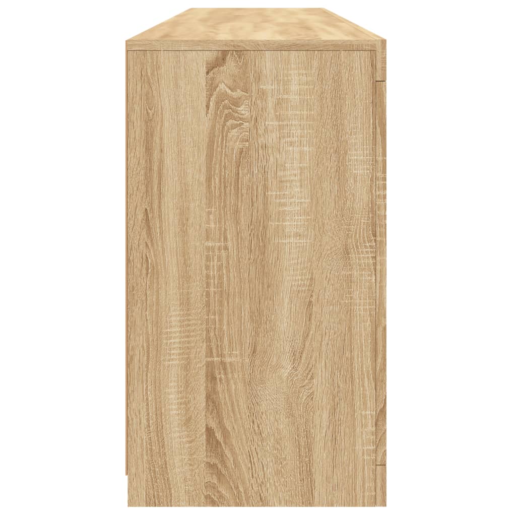 Skjenk Sonoma Eik med LED-lys 162x37x67 cm